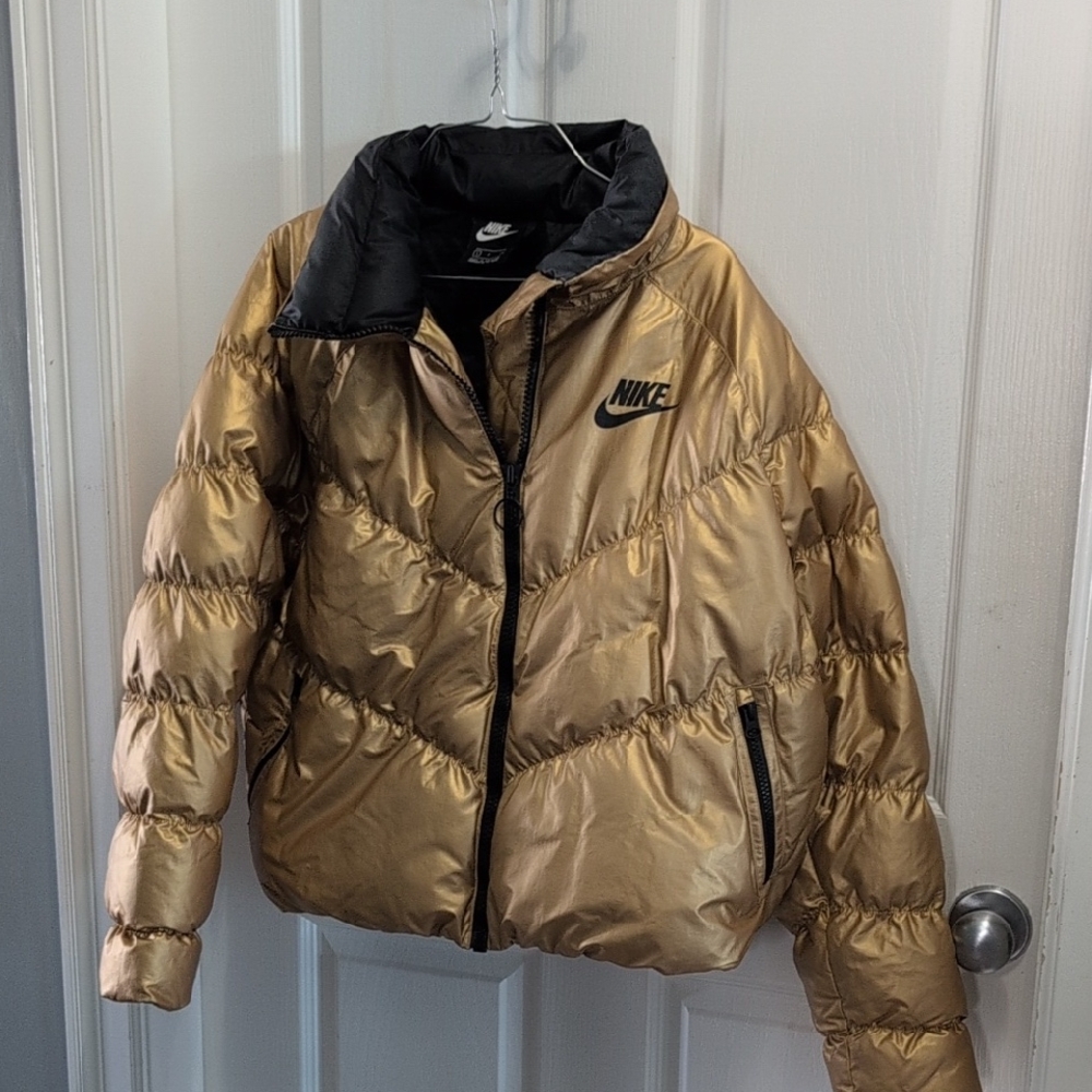 Nike Gold Puffer Jacket for Women